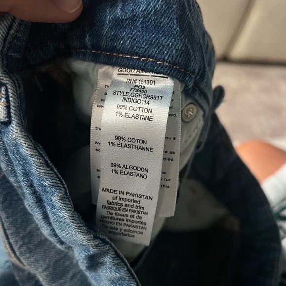 Good American High Waisted Size 4 Fringe Hem Jeans - Picture 4 of 8